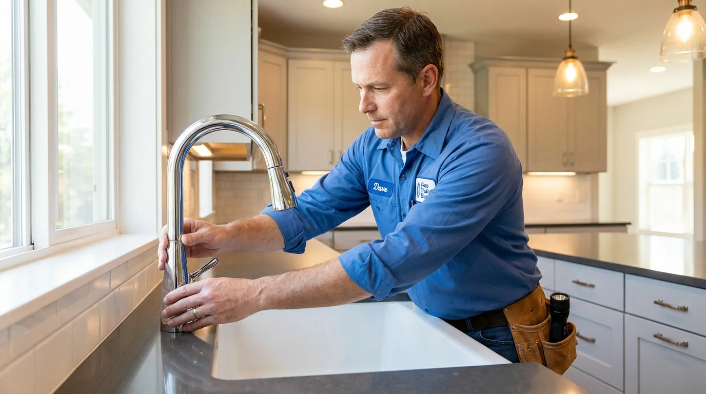 Kitchen faucet installation by Johns Plumbing LLC in Moro